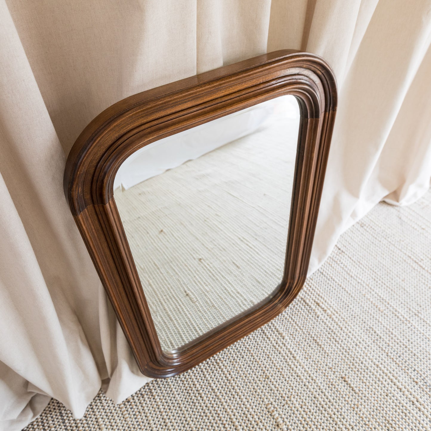 Vintage wooden frame mirror