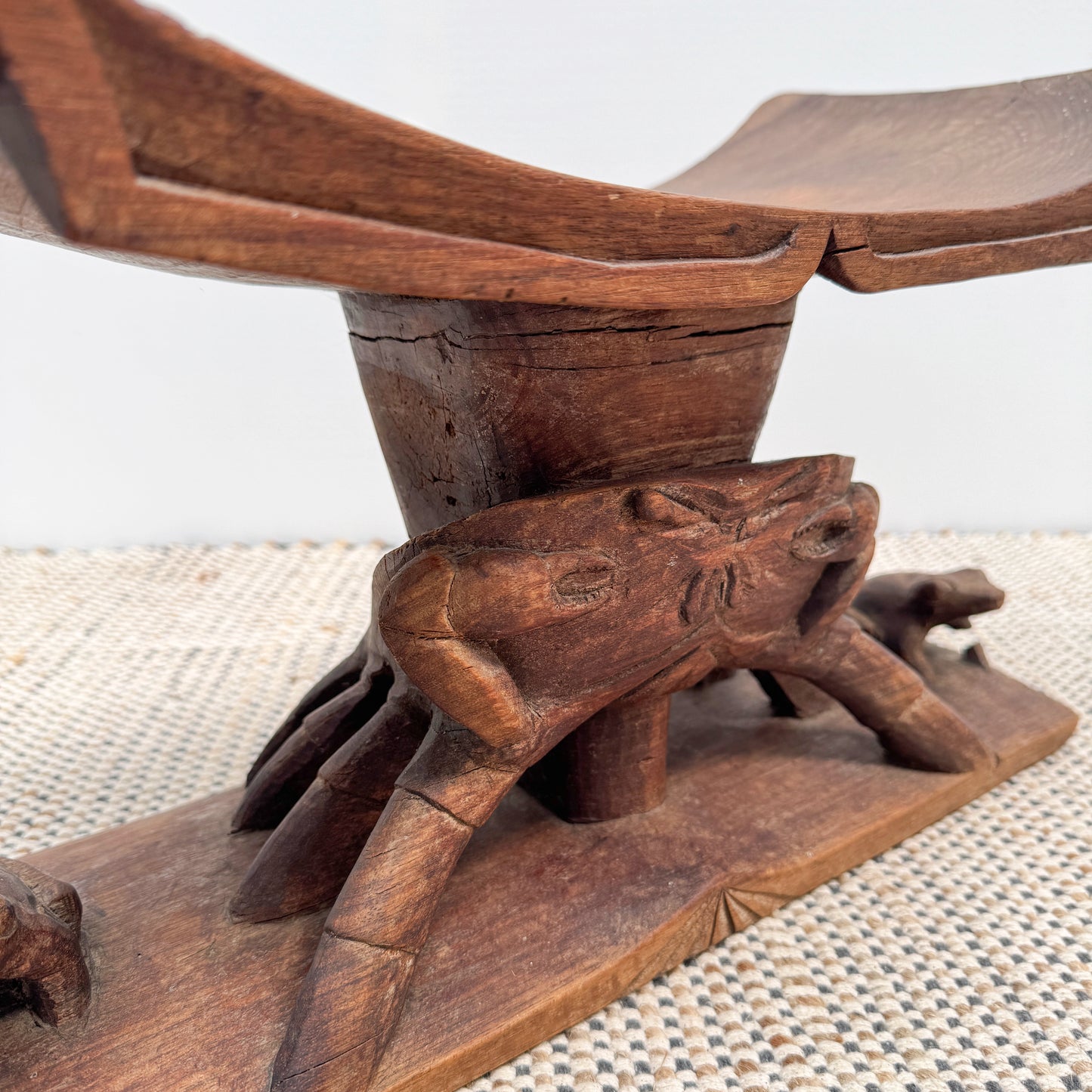 Ashanti hand-carved wood stool