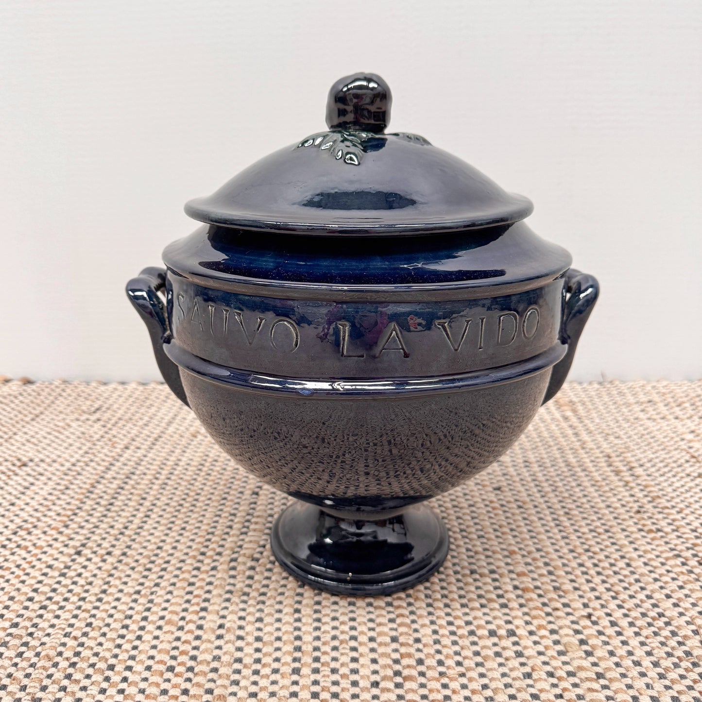 Midnight blue soup tureen