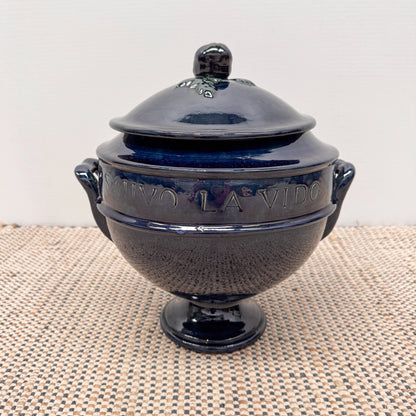 Midnight blue soup tureen