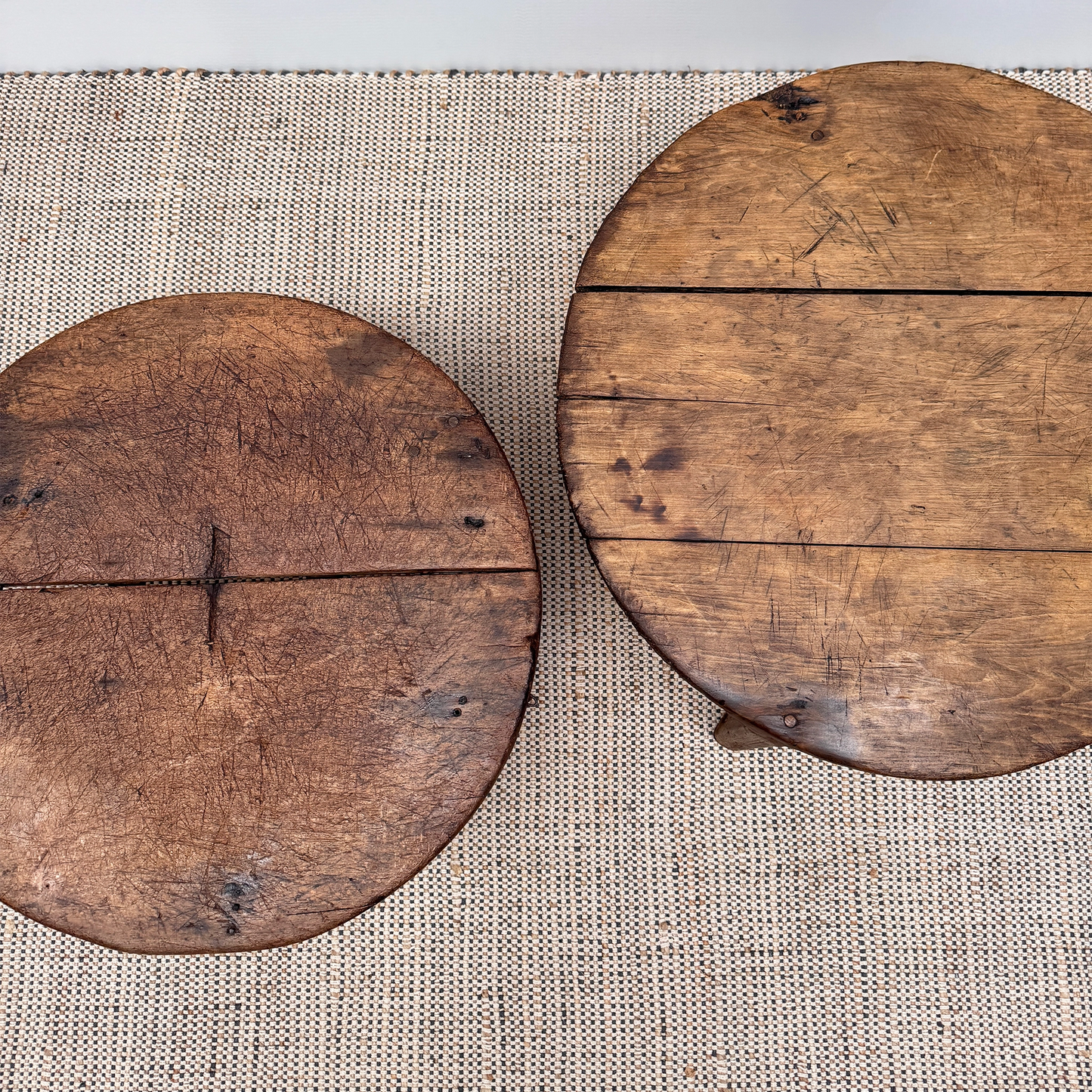 Pair of rustic coffee tables
